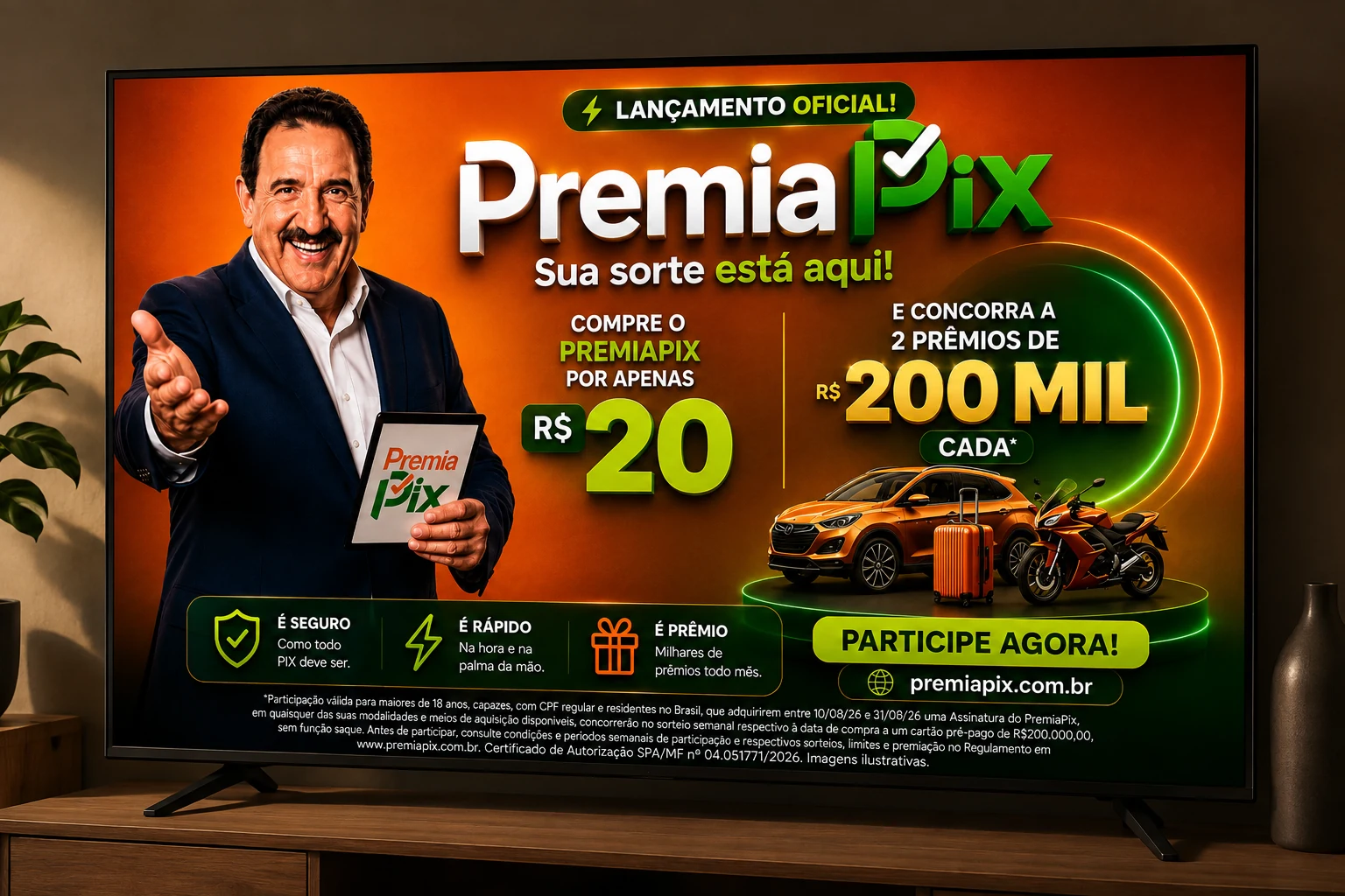 Peça de campanha Premia Pix 2