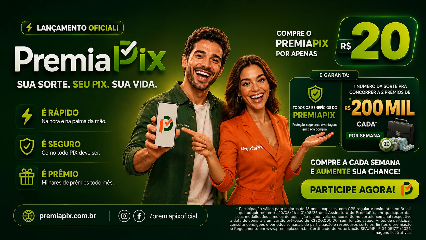 Peça de campanha Premia Pix 5
