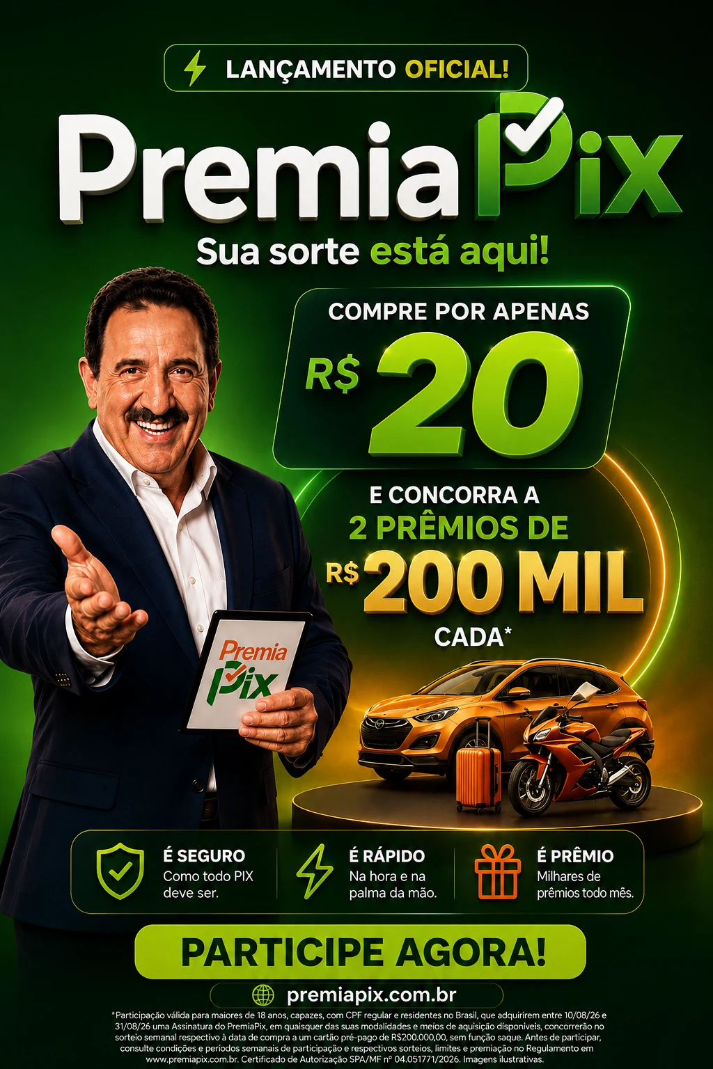 Peça de campanha Premia Pix 7