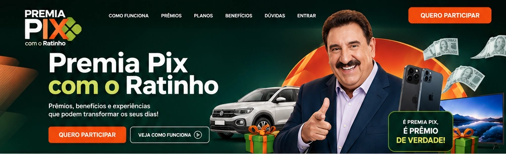 Premia Pix com o Ratinho